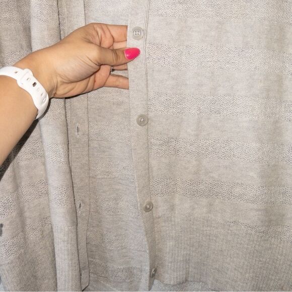 Left Of Center x Anthropologie Gray Valonia Button Up Cardigan Size Large - Picture 7 of 7